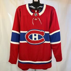 Montreal Canadiens Adidas Lace Up Jersey Men’s 50 Large NHL Home Red Clean